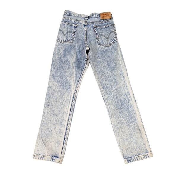 Levi's Urban Renewal Acid Wash Reworked Remade Crossover Tapered Leg Jeans - Picture 2 of 15